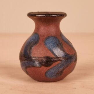Kähler miniature vase med klassisk kohornsdekoration - 4,5cm