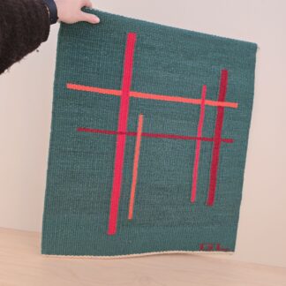 Gertie Lundberg 'Linjer' vægtæppe 67x58cm
