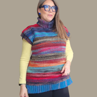 Hæklet Poncho str.S/M