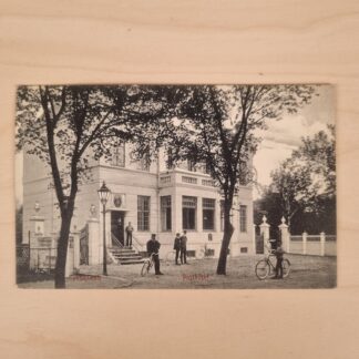 Postkort fra Nakskov, Posthuset, ca. 1906 med julemærke