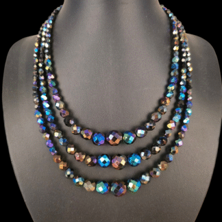 Vintage carival halskæde, tre-radet