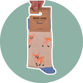 BARE KIND voksen sokker med dyr - Dådyr str. 37-40,5