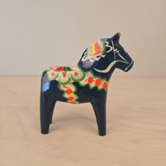 Gammel original blå Dalahest 13,5cm