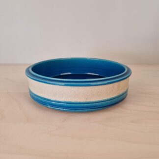 Rundt fad i blå glasur fra Kähler - 19cm Ø