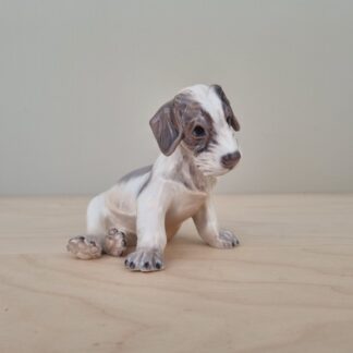 Dahl Jensen figur - Ruhåret Fox Terrier hundehvalp - nr. 1008