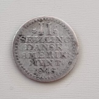 2 Skilling - Dansk Vestindien, 1848