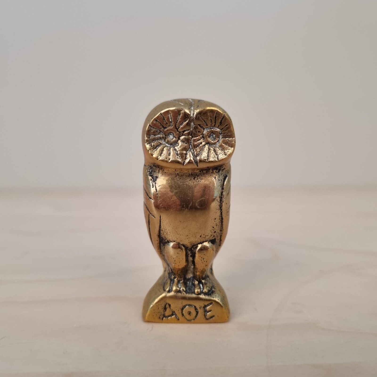 Athene-ugle i bronze - 6,5cm