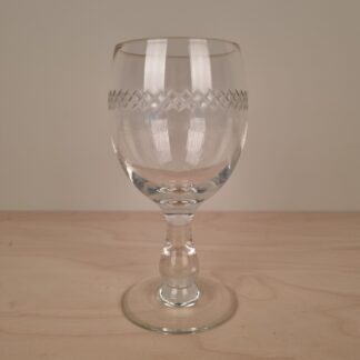 Ballonglas med krydsslibning - Kastrup Glasværk - 15,5 cm