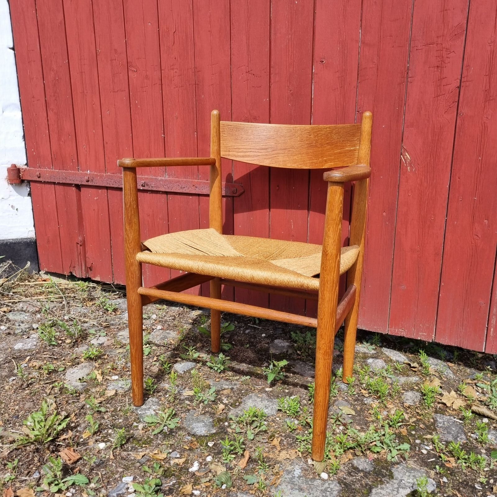 Gammel Wegner CH37 armstol i eg - Carl Hansen & Søn