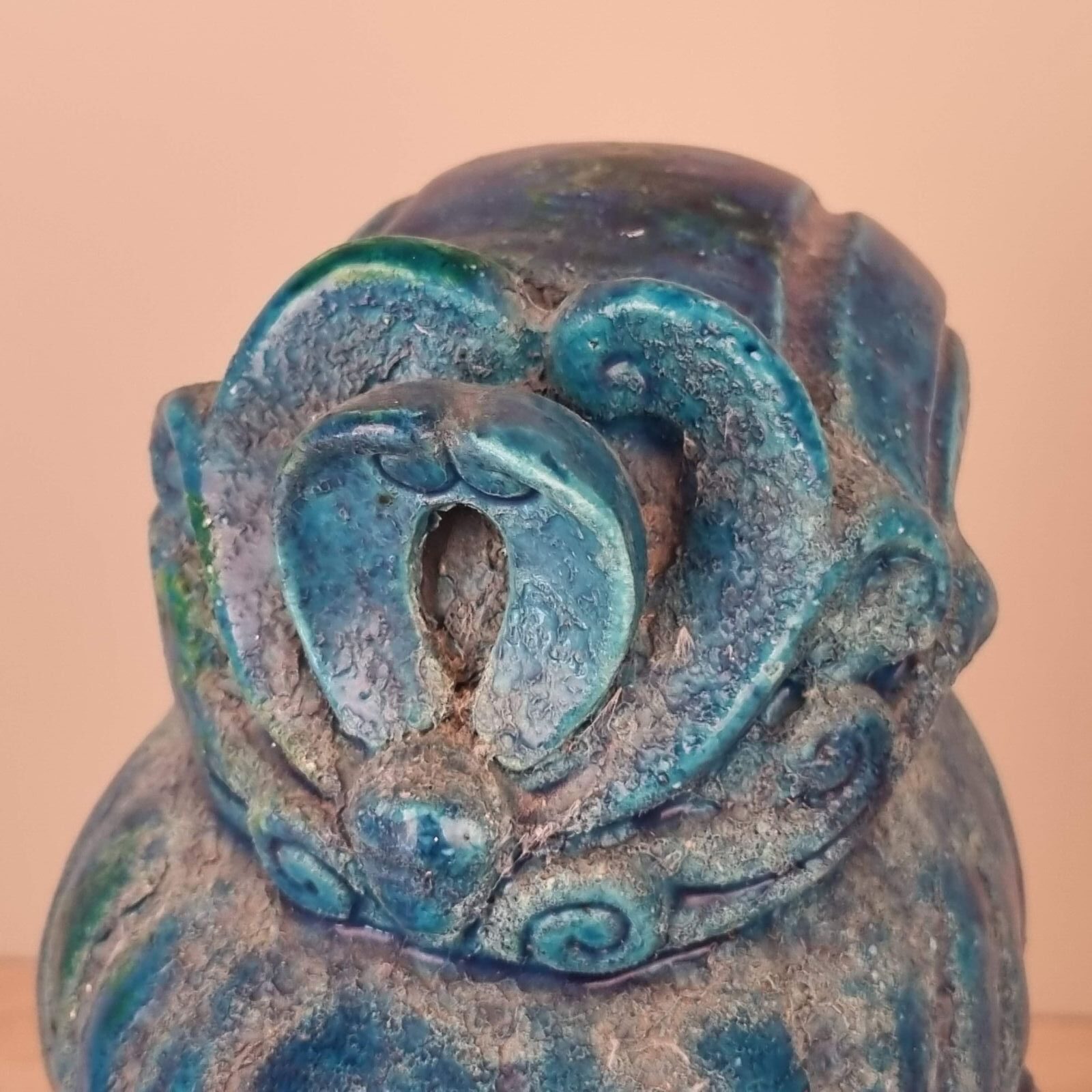 Aldo Londi for Bitossi - Kwan Yin figur i krakeleret "Rimini Blu" glasur - Billede 7