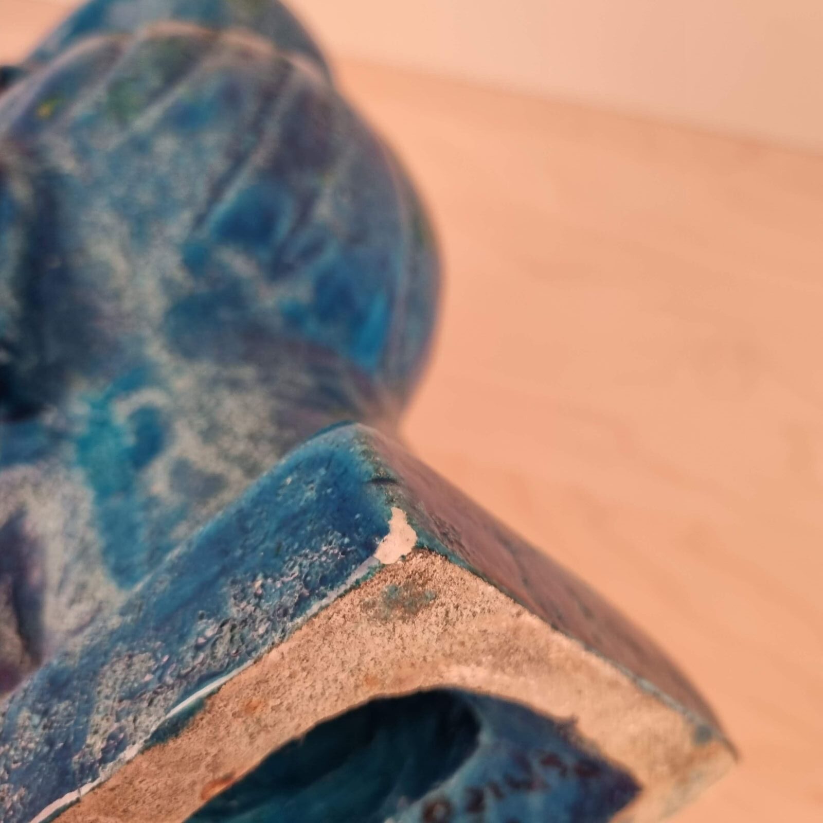 Aldo Londi for Bitossi - Kwan Yin figur i krakeleret "Rimini Blu" glasur - Billede 9