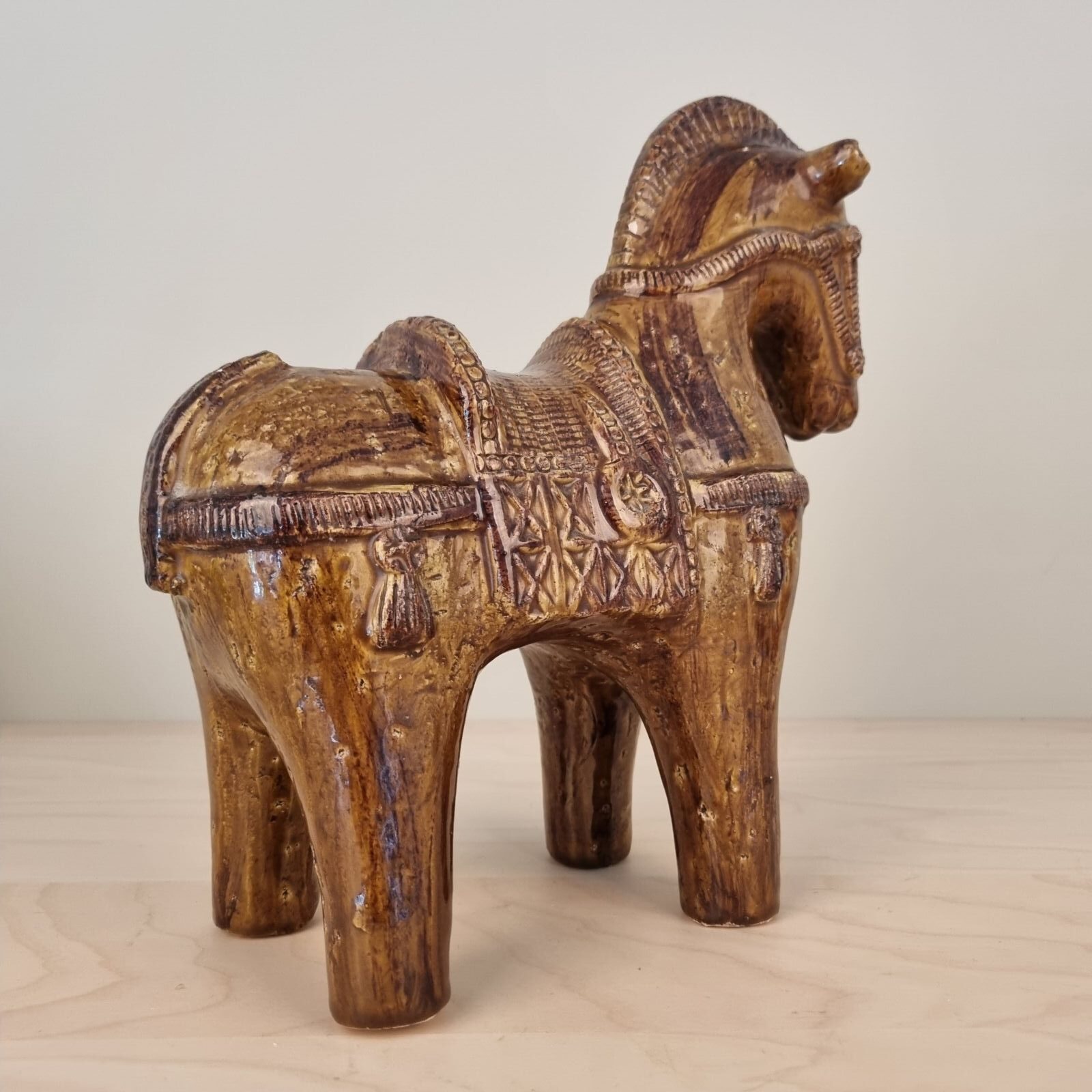 Aldo Londi for Bitossi - Stor figur af hest - 26 cm - Billede 2