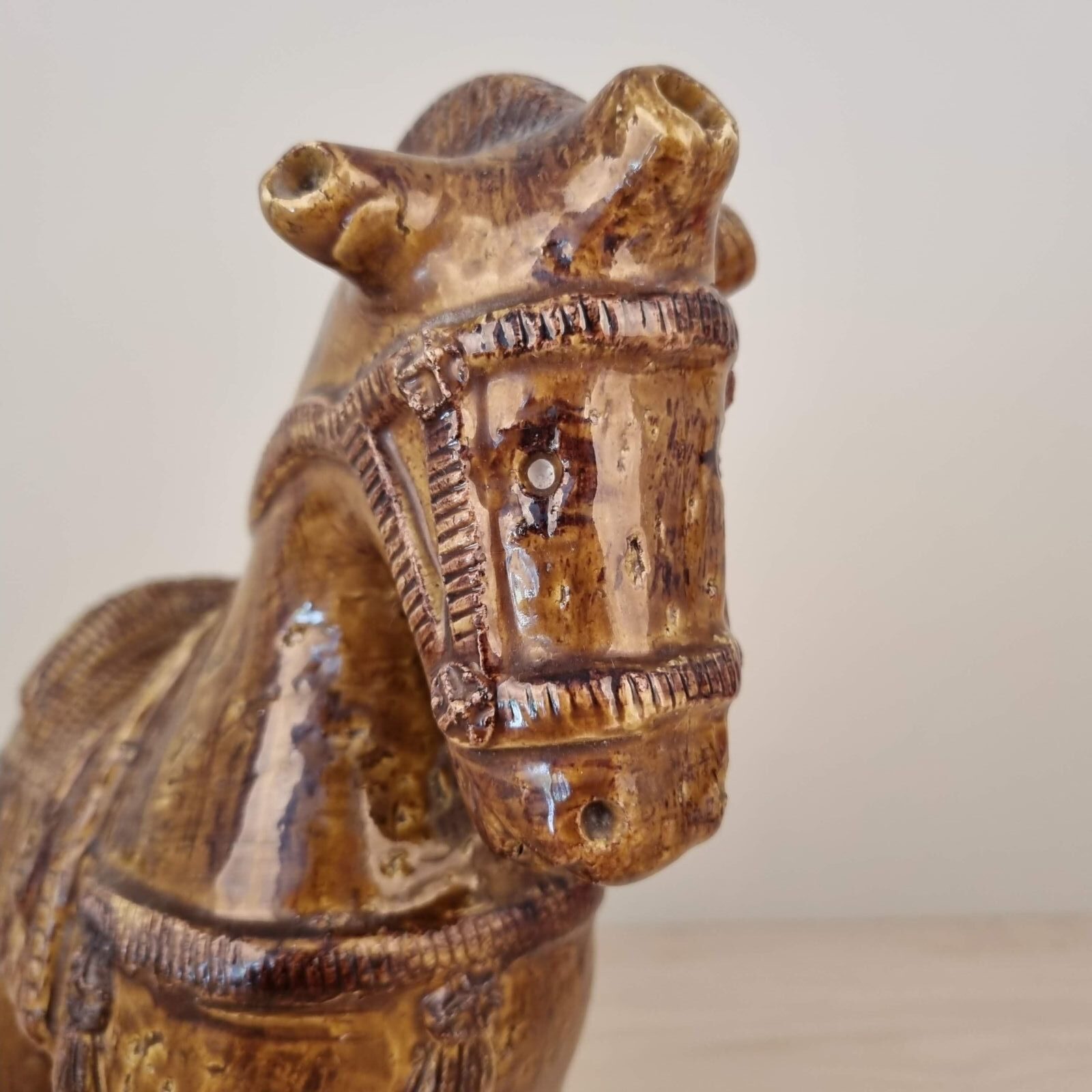 Aldo Londi for Bitossi - Stor figur af hest - 26 cm - Billede 3
