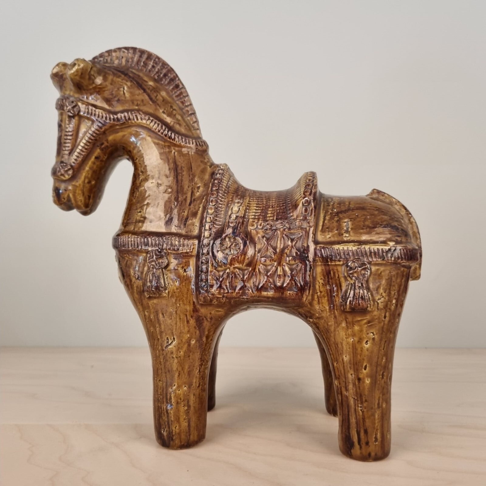 Aldo Londi for Bitossi - Stor figur af hest - 26 cm - Billede 5