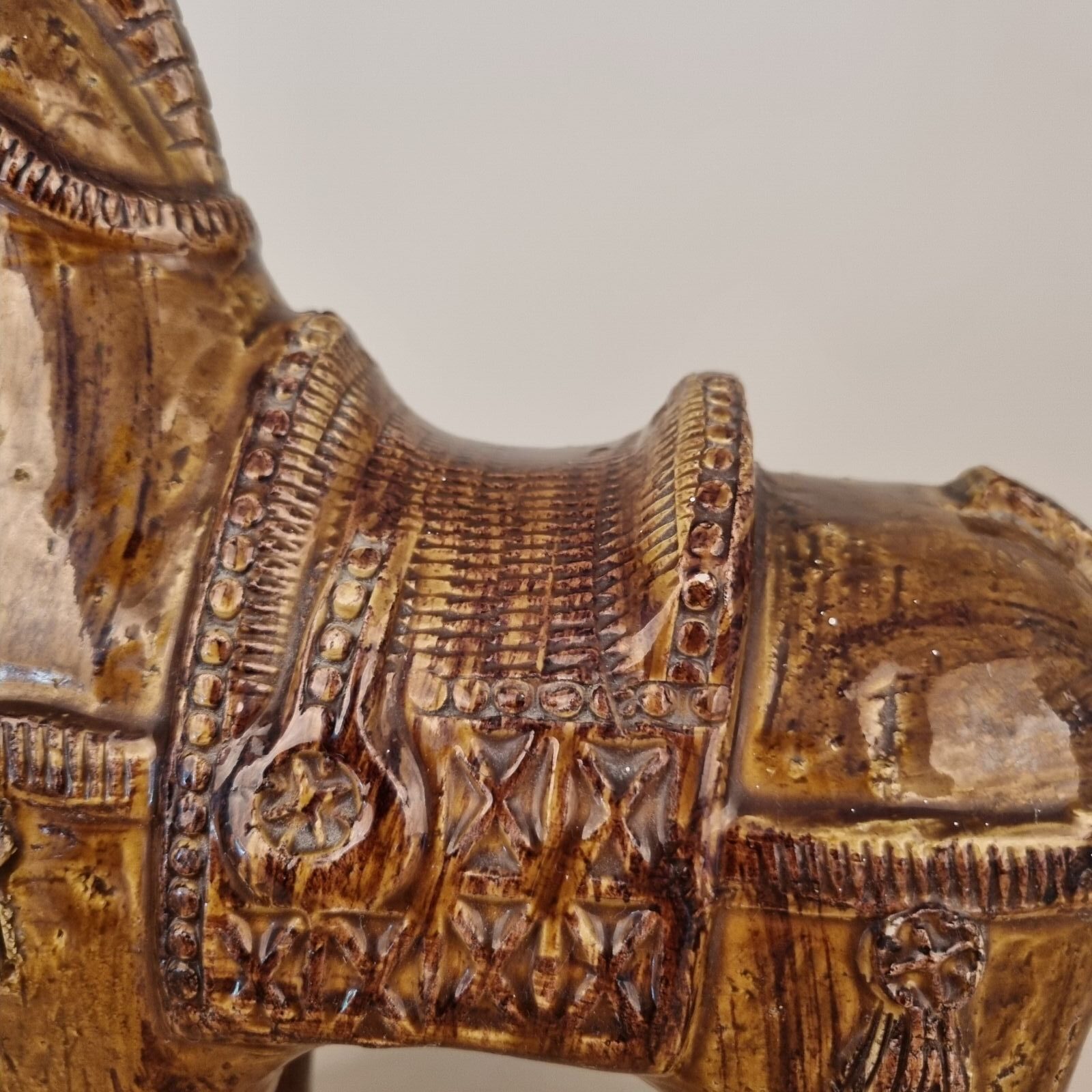 Aldo Londi for Bitossi - Stor figur af hest - 26 cm - Billede 6