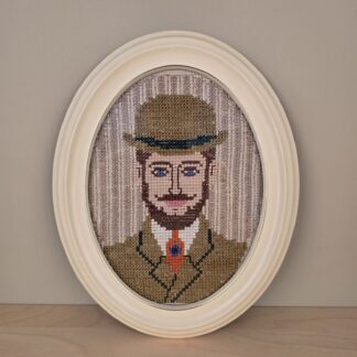 Broderi i rund ramme