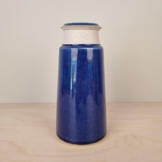 Lars Henrik Kähler - vase i blå glasur - 18,5cm