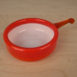 Orange kokotte fra Palet-serien af Michael Bang for Holmegaard - 12cm Ø