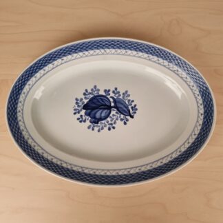 Aluminia Tranquebar - blåt serveringsfad - 38 cm
