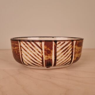 Skål fra Sebastian Design - stribet motiv - 18cm