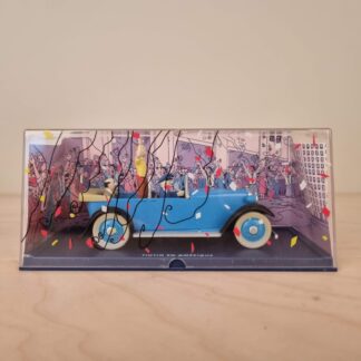 Tintin Modelbil 1:43 – Paradebilen fra "Tintin i Amerika" (Moulinsart / Atlas) med certifikat