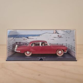 Tintin Modelbil 1:43 – Doktor Müllers Jaguar (Den Sorte Ø) m. akrylbox & certifikat