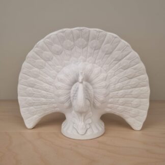 Vicente Martinez for Lladro - Stor vase med påfugle i bisquit - 23x18 cm