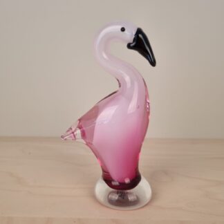 Flamingo figur i glas fra RBA, Sverige - 18cm