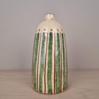 Stribet vase i stentøj - Sverige 1950erne - 19,5cm