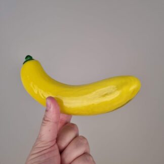 Banan i mundblæst glas - 19cm