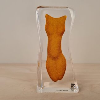 Erika Höglund for Mats Jonasson - skulptur med kvinde torso i glas - 10,5cm
