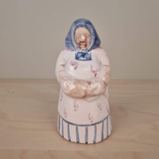 Fiskerkone figur fra Søholm i usædvanlig glasur - 14cm