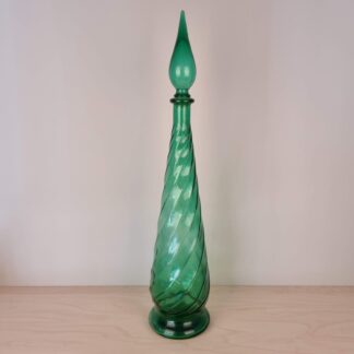 Kæmpe Empoli karaffel - lys grøn, svungen form - 66cm