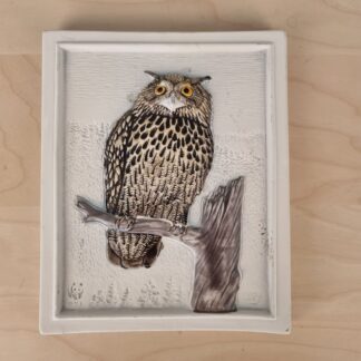 WWF relief med motiv af ugle - JIE - design Staffan Johnson - 17x20cm
