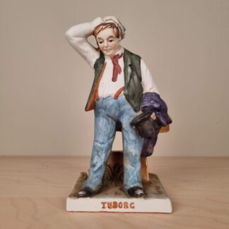 Kroman figur i bisquit - Tuborg, Den Tørstige Mand - 25cm