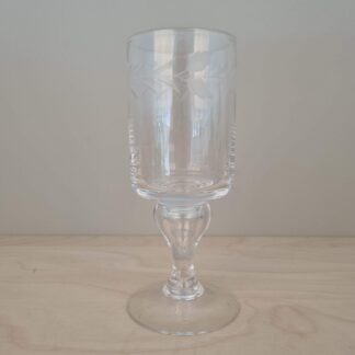 Antikt vinglas med slibning - Reijmyre - 18cm