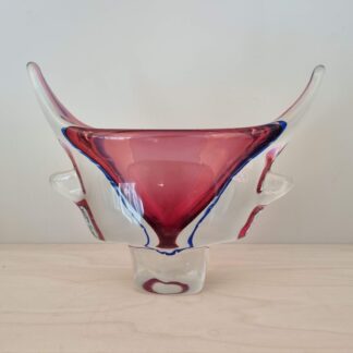 Skulpturel vase i glas - Tjekkoslovakiet - ca. 1960