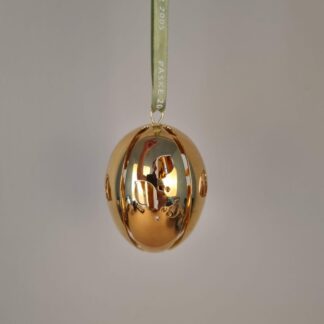 Georg Jensen - Forgyldt påskeæg fra 2005 - u. æske