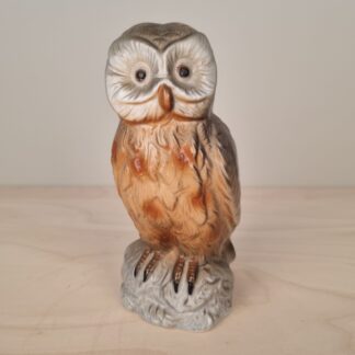 Figur af ugle i porcelæn - Frankrig, ca. 1970 - 14cm