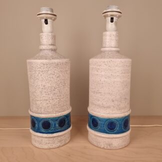 Aldo Londi for Bitossi - Et par "Ikano" bordlamper med Rimini Blu decor