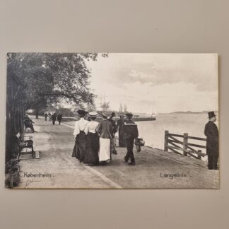 Postkort fra 1912 med motiv fra Langelinie, København