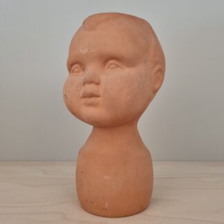 Urtepotte i terracotta formet som barnehoved - 22cm