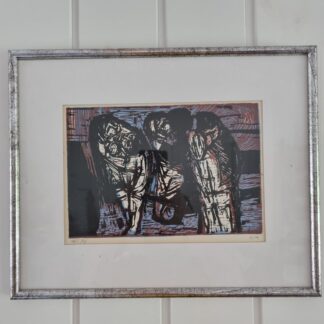 Egon Mortensen - Træsnit - "Dansen" - 36 x 29 cm
