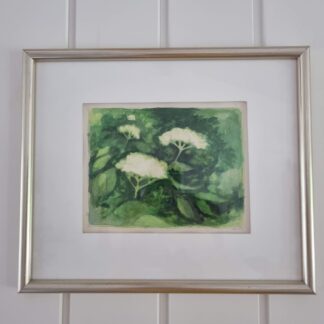 Egon Mortensen - Akvarel - "Hyldeblomster" - 31x26 cm