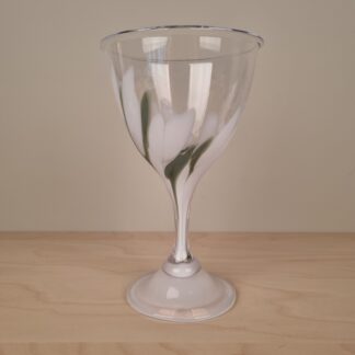 Stor Holmegaard Vintergæk glas pokal / opsats - 22 cm