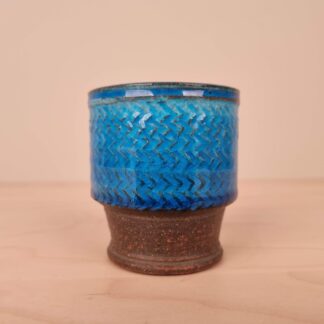 Nils Kähler for Kähler - Lille vase med blå glasur - 7,5cm