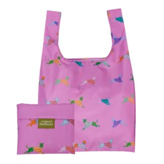 Original Duckhead foldbar shopping bag - Dogs in pink