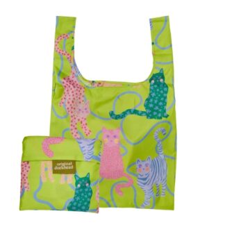 Original Duckhead foldbar shopping bag - Lime Arty Cats