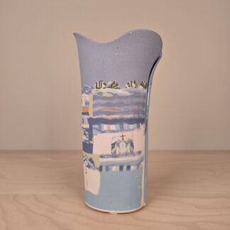Unika porcelænsvase af Lene Regius