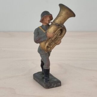 Lineol - Tysk soldat med tuba - ca. 8cm